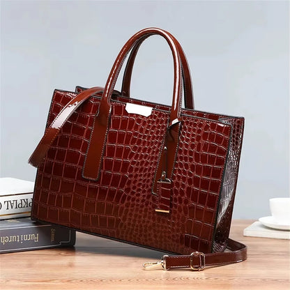 Luxury Women’s Leather Handbag – Large Capacity Shoulder & Crossbody Designer Bag