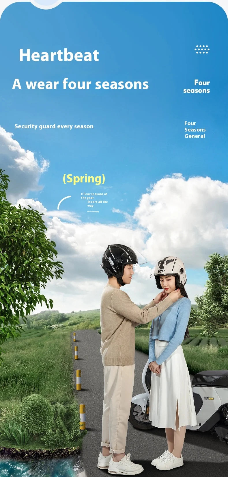 2024 New Motorcycle & Electric Car Helmet – Men’s & Women’s Safety Helmet with Anti-Fog Double Lens, Four Seasons Universal