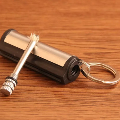 Outdoor Multifunctional Keychain Lighter — Portable Metal Kerosene Ignition Tool for Camping