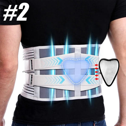 Tcare Sports Lower Back Brace with 6 Stays – Breathable Lumbar Support Belt for Pain Relief, Work Support & Anti-Skid Stability Strap