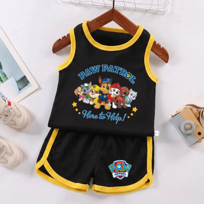 PAW Patrol Kids Soccer Jersey Set - Colorful Sleeveless Sportswear Training Outfit