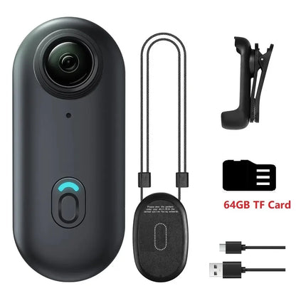 4K Thumb Action Camera — HD Sports Cam with Image Stabilization, Auto Exposure & Rechargeable 800mAh Battery