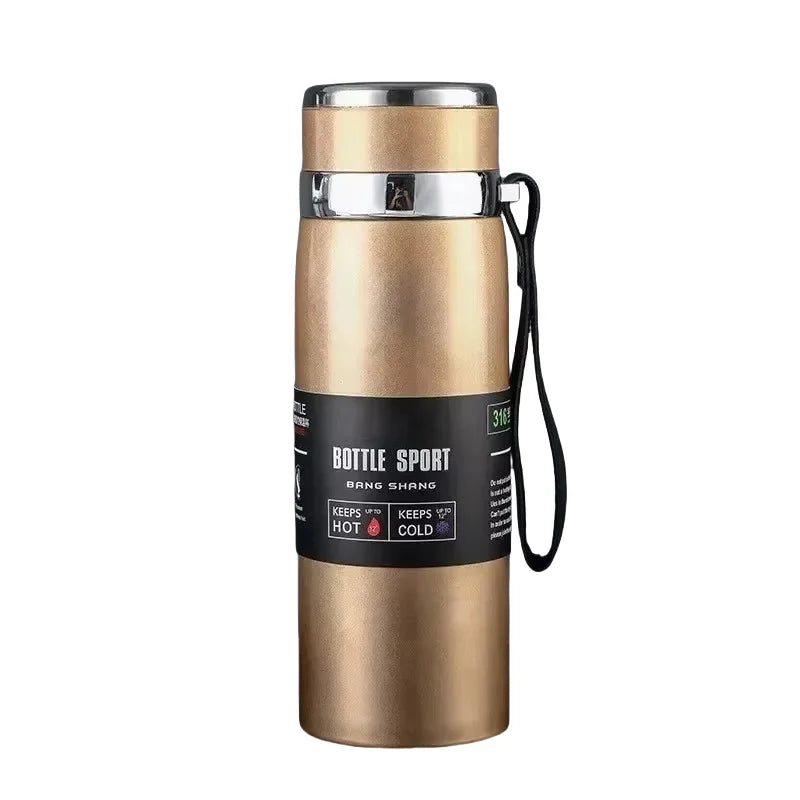 1L Stainless Steel Thermal Water Bottle – Vacuum Insulated Thermos Flask for Hot & Cold Drinks, Coffee & Tea Travel Bottle