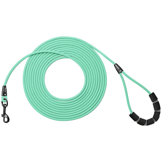 Waterproof Dog Leash – PVC Training Recall Leash 5FT/10FT/20FT/30FT for Beach, Yard & Play