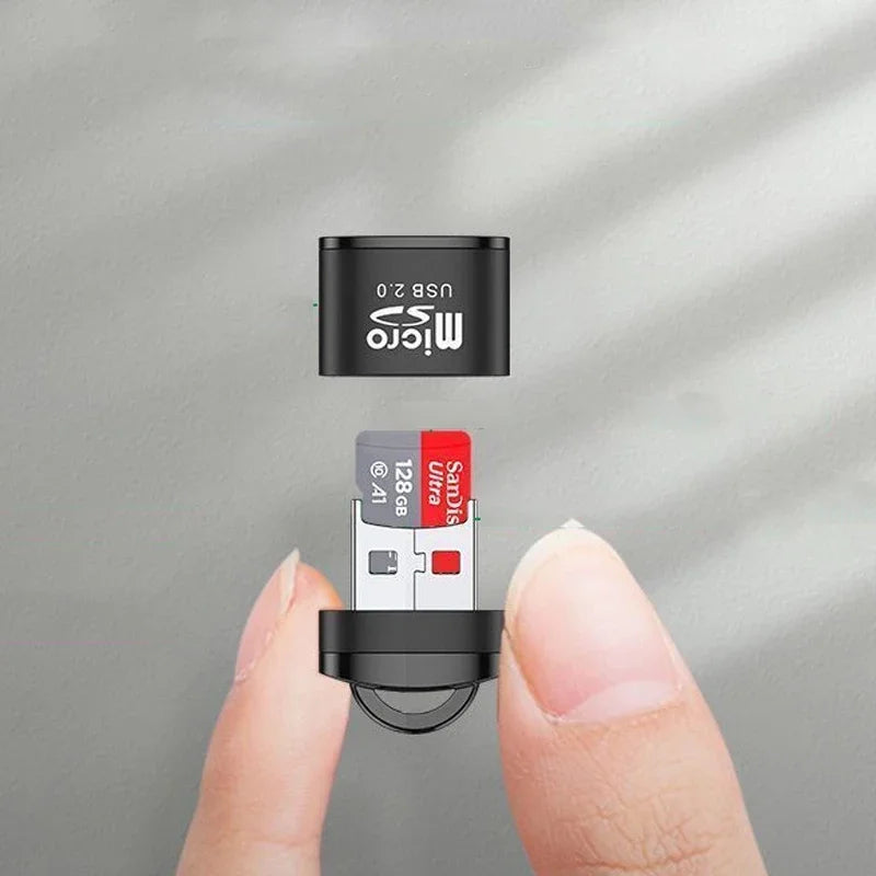 Mini USB 2.0 Micro SD/TF Card Reader - High-Speed Memory Card Adapter for Computer, Desktop, Laptop & Notebook