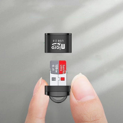 Mini USB 2.0 Micro SD/TF Card Reader - High-Speed Memory Card Adapter for Computer, Desktop, Laptop & Notebook