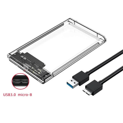 USB 3.0 Type-C to SATA III HDD SSD Enclosure for 2.5 Inch Hard Drive - External Storage Case with UASP Support