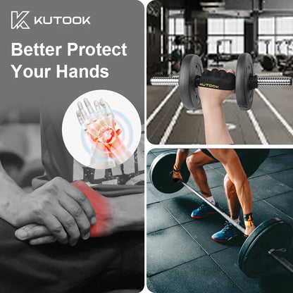 KUTOOK Four-Finger Fitness Gloves – Breathable, Anti-Slip & Shock-Absorbing for Men & Women