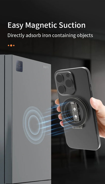 Double-Sided Magnetic Phone Ring Holder – MagSafe Kickstand, Magnet Grip for iPhone 16/15/14, Huawei & Xiaomi