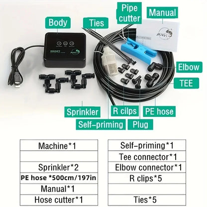 Intelligent Spray System for Reptiles – Mist Rainforest Tank Kit with Electronic Timer, Fogger & Humidifier for Terrariums