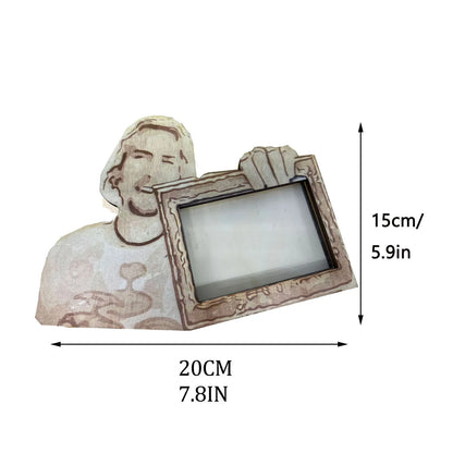 Personalized Wood Picture Frame "Look At This Graph" - Funny Gift for Best Friend or Wedding, Customizable Photograph Frame