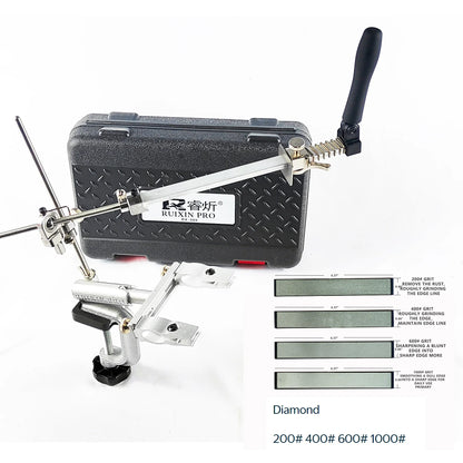 RUIXIN PRO RX-009 Knife Sharpener - Fixed Angle Diamond Whetstone Sharpening & Polishing System