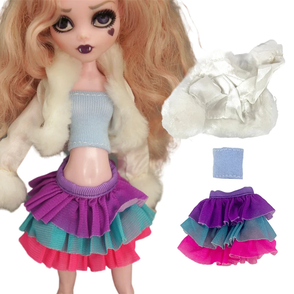 11-Inch Doll Clothes for 1/6 Dolls – Casual Dress & Fashion Outfits for 27 CM Girls' Dolls, DIY Toy Clothing
