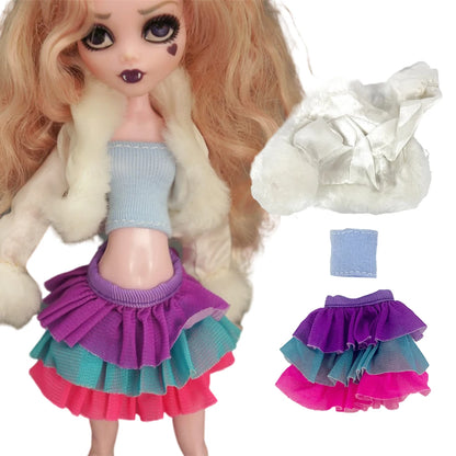 11-Inch Doll Clothes for 1/6 Dolls – Casual Dress & Fashion Outfits for 27 CM Girls' Dolls, DIY Toy Clothing