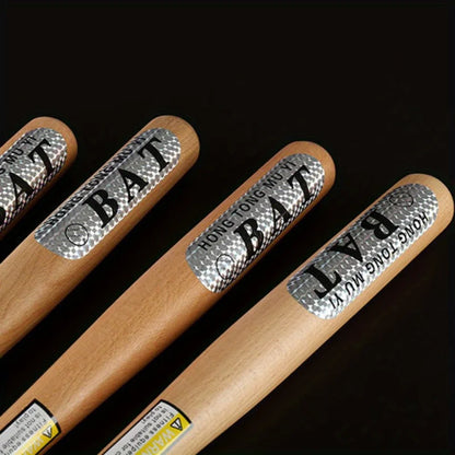 Solid Ash & Locust Wood Baseball Bat – 54/64/74/84cm Hardwood Bat for Baseball, Softball & Family Defense