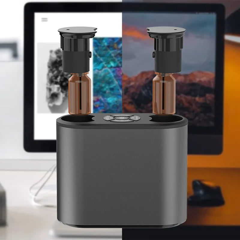 Waterless Aroma Diffuser – USB Aluminum Essential Oil Nebulizer, Aromatherapy Humidifier for Home & Hotel Use