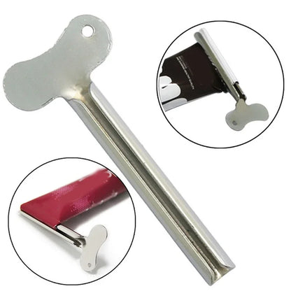 Stainless Steel Tube Squeezer - Metal Toothpaste, Hair Dye & Cosmetic Tube Press Tool for Bathroom Use