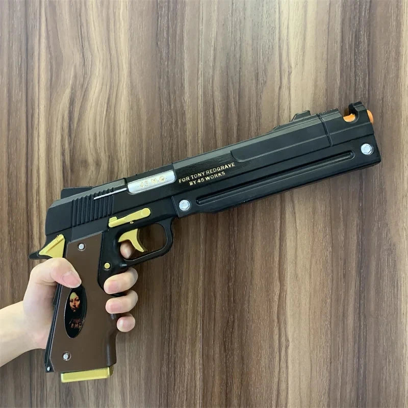 OW Gun Cosplay Meiling Zhou Frost Shock Prop – PU Rubber Weapon Model, Safe Halloween Costume Accessory