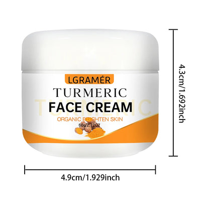 Turmeric Whitening Face Cream – Wrinkle Removal, Fine Line Lightening & Youthful, Bright, Moisturized Skin