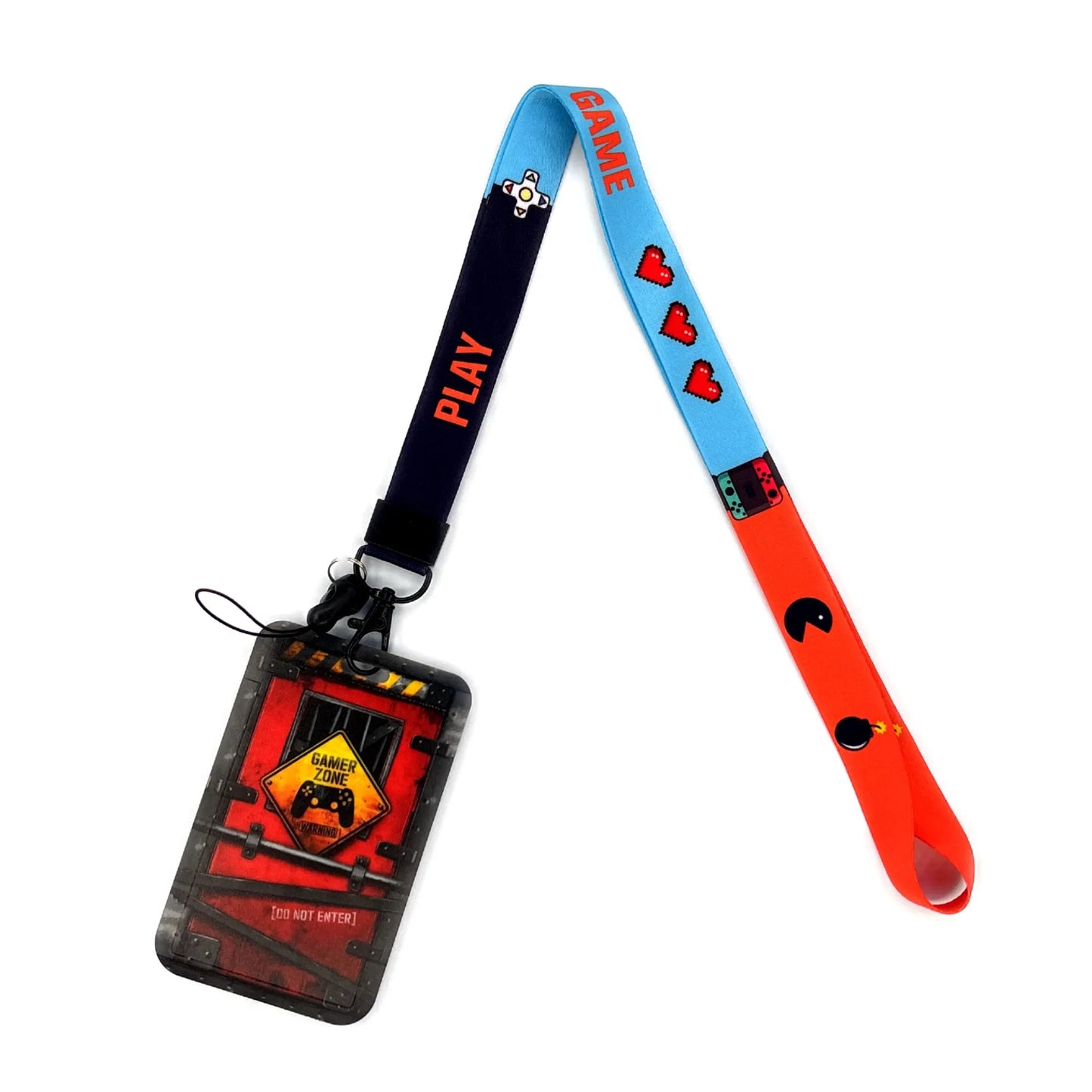 Gamer ID Card Holder Lanyard — Cool Credential Neck Strap & Badge Keychain for Men & Women