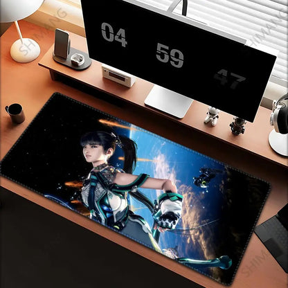 Large Stellar Blade Gaming Mouse Pad - HD Printed Rubber Desk Mat with Lock Edge for Keyboard & Mouse