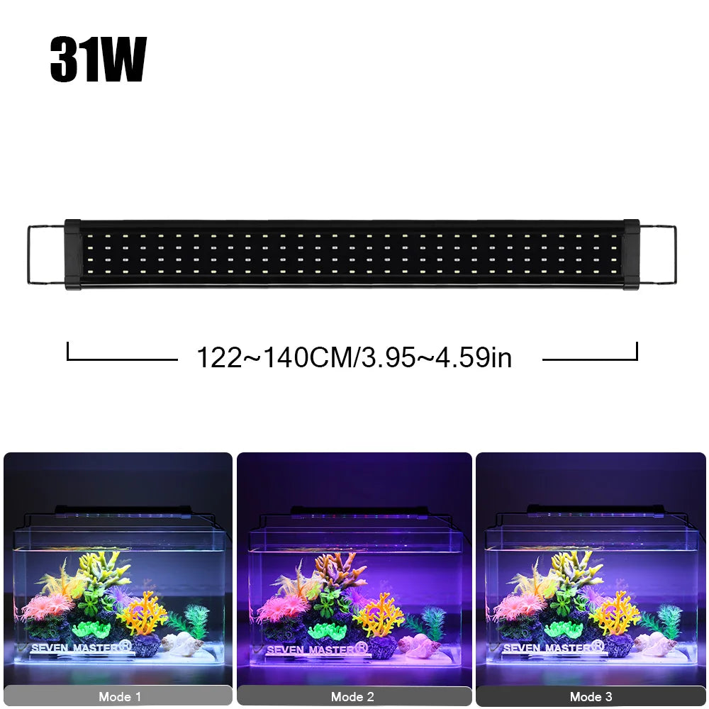 Aluminum Alloy Aquarium Lamp - Clip-On Fish Tank Light for Plant Growth & Bracket Mount
