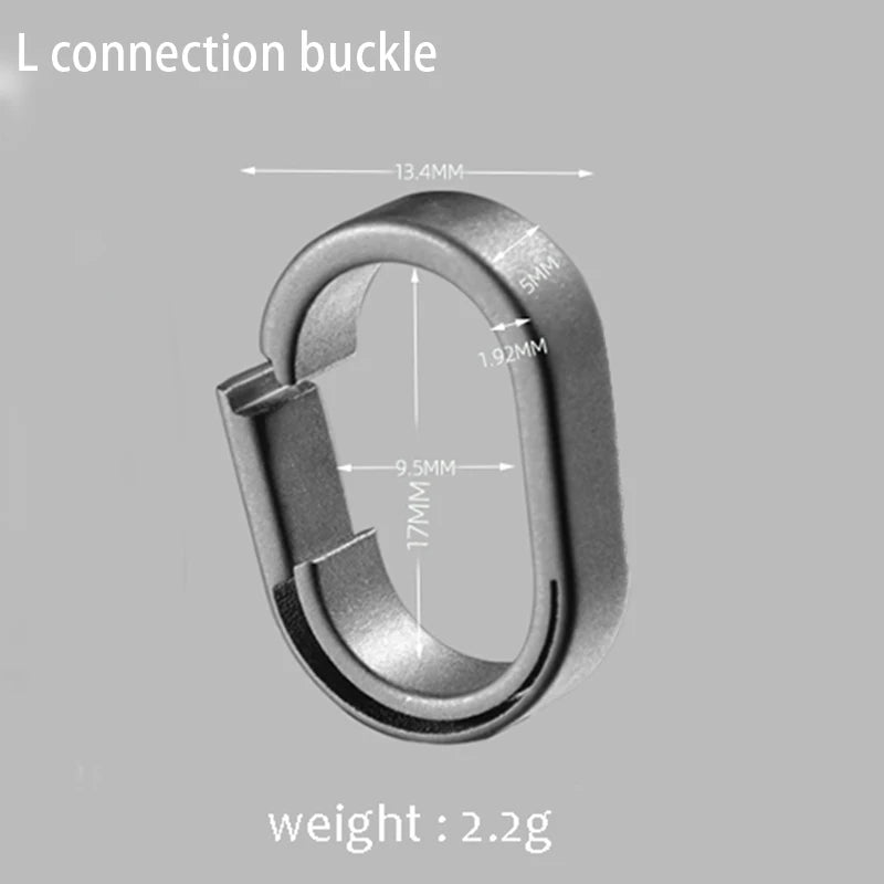 Titanium Alloy Quick-Release Keychain Ring – Mini Car Key Connector Buckle EDC Key Ring Accessory for Everyday Carry