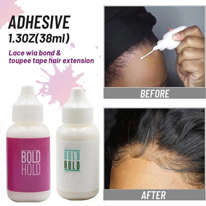 38ml Waterproof Wig Glue — Strong Hold Front Lace Wig Adhesive, Private Label, Accessories for Frontal Closure & Toupee