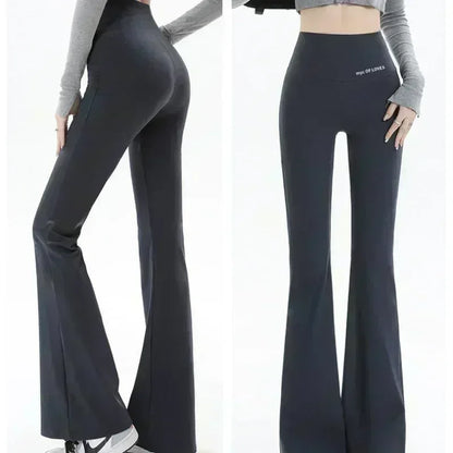 Flare Leggings for Women: High Waist Wide Leg Yoga Pants - Seamless Fitness Tights for Gym, Sports, and Casual Slimming Wear