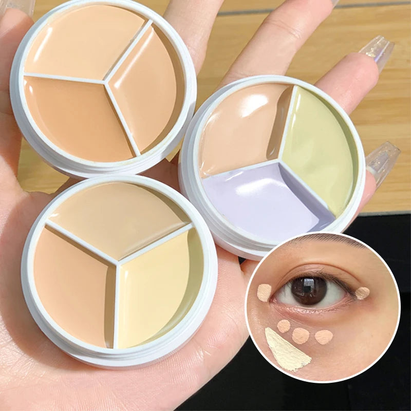 XIXI 3-Color Concealer Palette - Acne Spot, Dark Circle & Skin Tone Correction Makeup