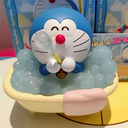 Genuine Doraemon Take a Break Series Blind Box Figures – Kawaii Anime Desktop Decor Toy, Room Ornament & Birthday Gift Collectible