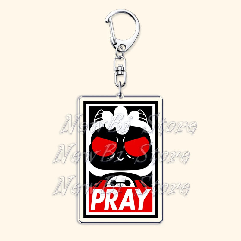 Funny Dark Video Game Sheep Keychain – Cute Lamb & Goat Bag Accessory Gamer Gift