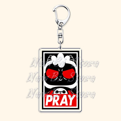 Funny Dark Video Game Sheep Keychain – Cute Lamb & Goat Bag Accessory Gamer Gift