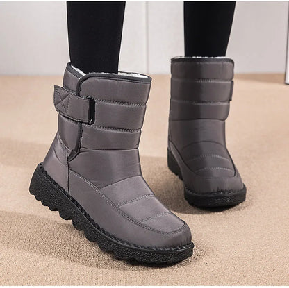 2024 Women's Winter Snow Boots – Waterproof, Warm Fur Ankle Boots in Korean Style
