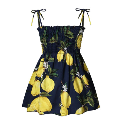 Summer Girls Princess Beach Dress – Strapless Floral Sleeveless Party & Casual Toddler Dress for Ages 1-6 Years