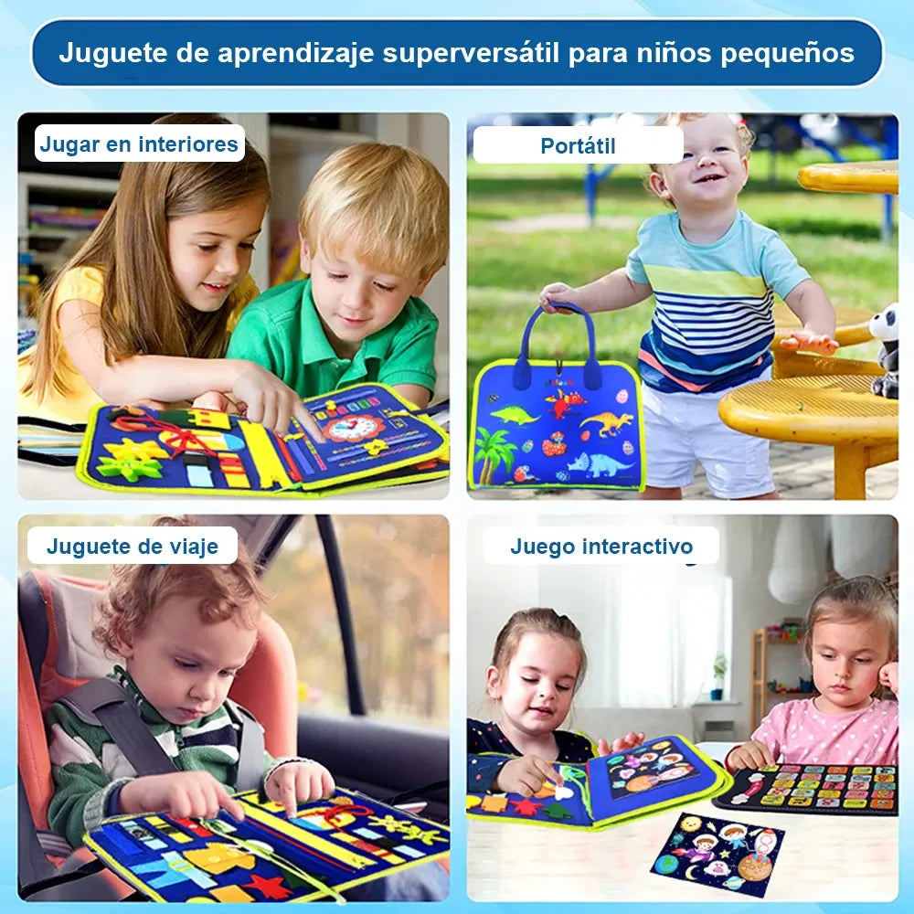 Montessori Busy Board for Toddlers – Sensory Toy for Preschool Learning & Fine Motor Skills, Travel Activities for Boys