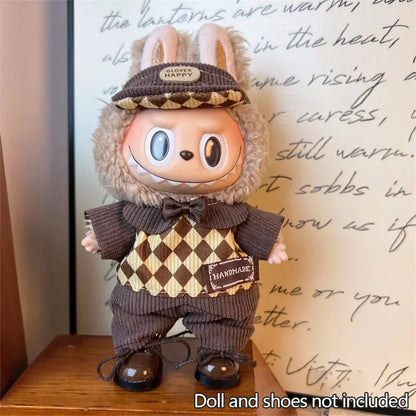 15-17cm Mini Labubu Doll Clothes — Idol V1 V2 Stylish Sports & Leisure Outfit Set | Doll Clothing Gift