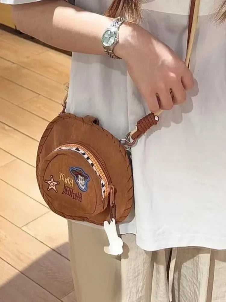Toy Story Woody Cartoon Shoulder Bag - Cute Retro Embroidered Crossbody Birthday Gift