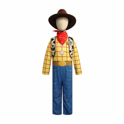 Jessie Cowgirl Cosplay Jumpsuit - Full Costume Set with Hat for Halloween & Party Role Play
