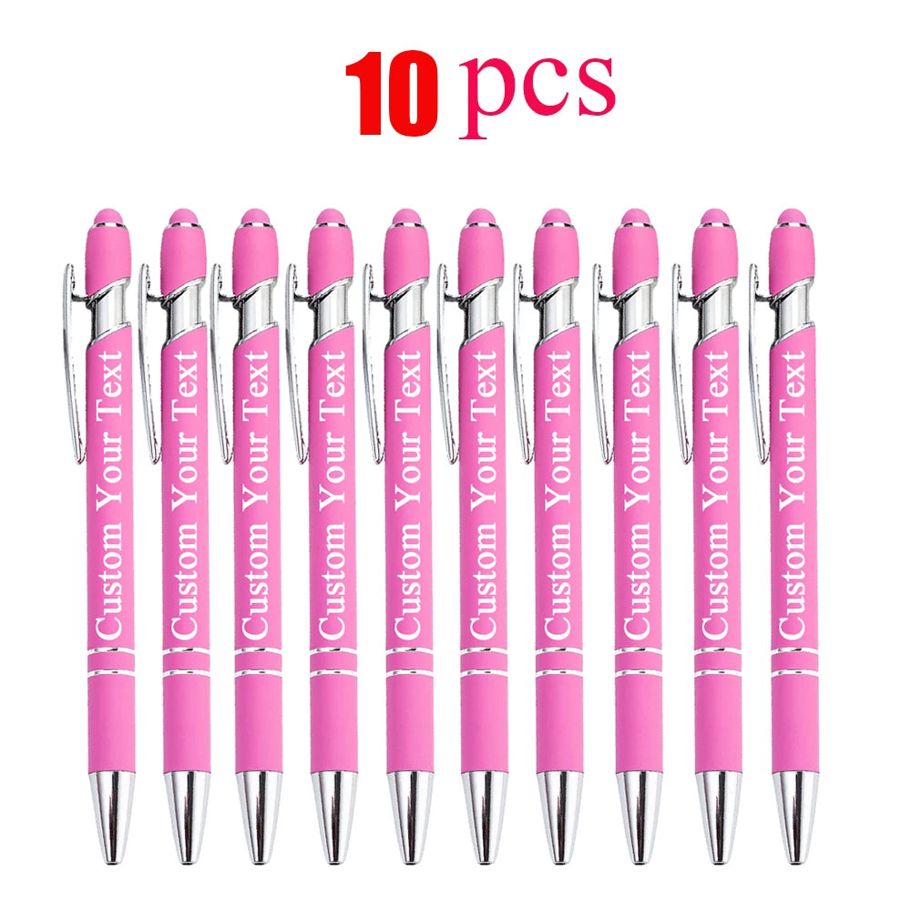 Customized Ballpoint Pen with Stylus - Personalized Metal Name & Logo Pen for Business, Graduation & Gifts