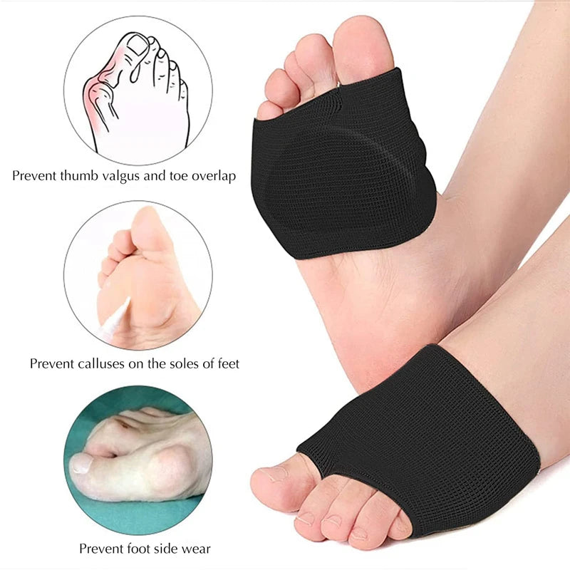 Metatarsal Pads 2pcs: Forefoot Gel Insoles for Ball of Foot Pain Relief - Soft Cushion Support for Women and Men