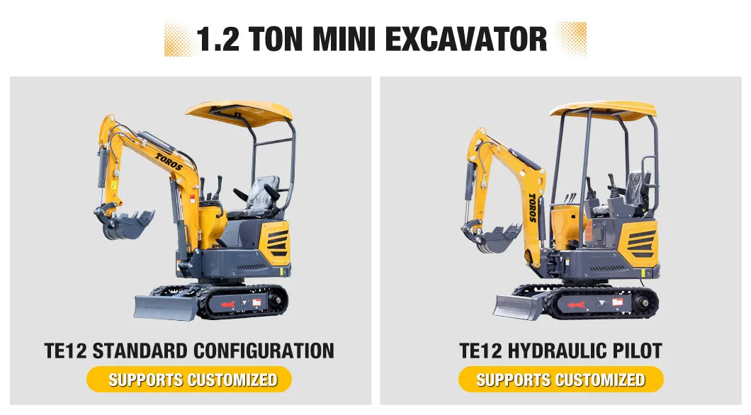 1 Ton Mini Excavator — Kubota Engine, EURO 5 Agricultural Digger, Customizable Compact Excavator for Sale