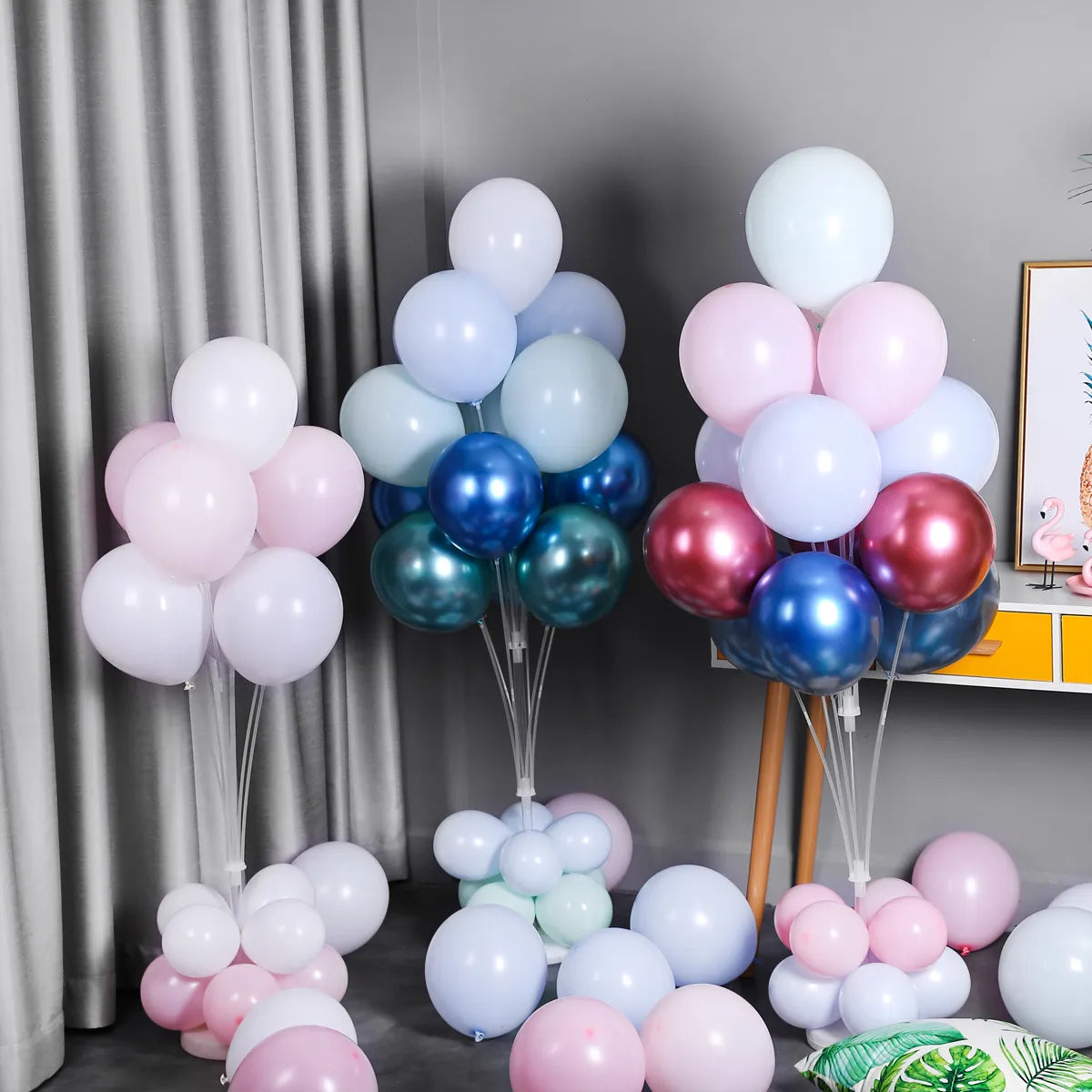 Versatile Birthday Balloon Stand: Durable Holder and Stick Tubes for Party Decorations - Ideal for Weddings, Birthdays, and Baby Showers