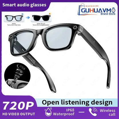 2025 AI Smart Glasses – 8MP Camera Sunglasses with Video Recording, 100+ Language Translation, Bluetooth Calls & Music for Men & Women