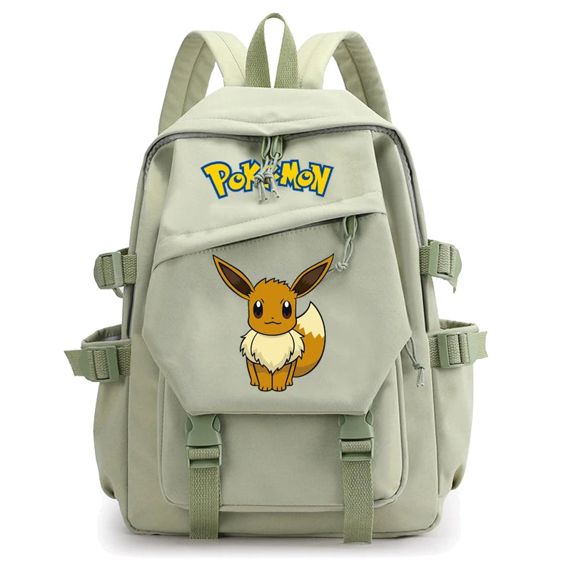 Pokemon Waterproof Women’s Backpack – Pikachu, Gengar, Snorlax Schoolbag for Girls & Students