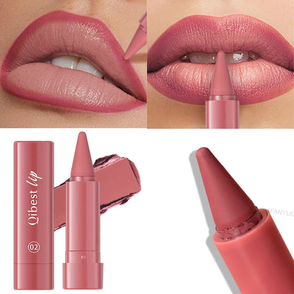 Twist-Up Lip Liner & Lipstick Pen – Multipurpose Velvet Matte Waterproof Lip Contour & Powder Blusher Rouge Makeup