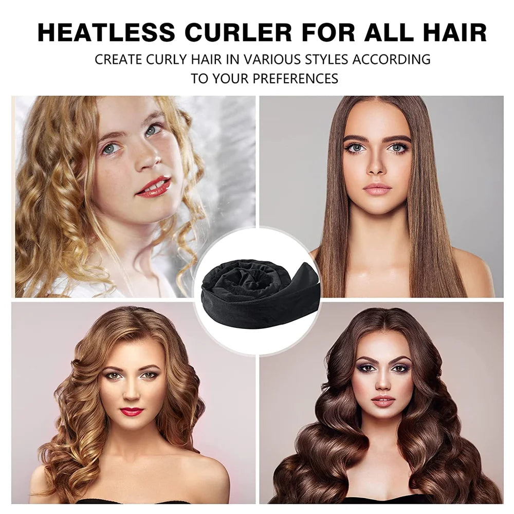 No Heat Hair Curler Headband: Heatless Curling Rod Lazy Hair Rollers for Soft Sleeping Curls - Hair Styling Tools