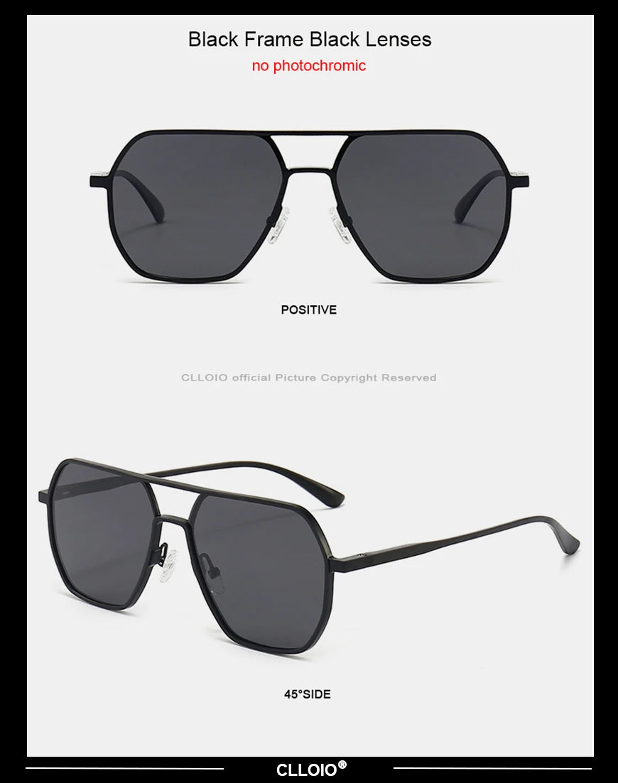 CLLOIO Anti-Glare Day & Night Vision Glasses – Polarized Photochromic UV400 Driving Sunglasses for Men & Women