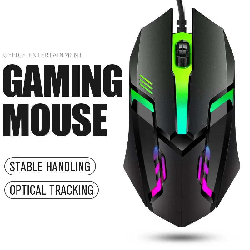 ITLY M01 Sports LED Luminous Backlit USB Wired Gaming Mouse - Designed for Desktop PC, Laptop, and Office Computer Use