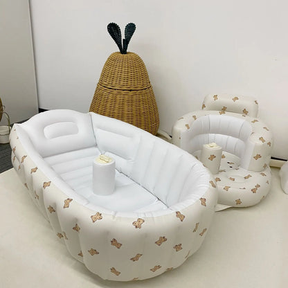 Animal Baby Inflatable Bathtub – Portable Outdoor Swimming Pool for Newborns & Kids